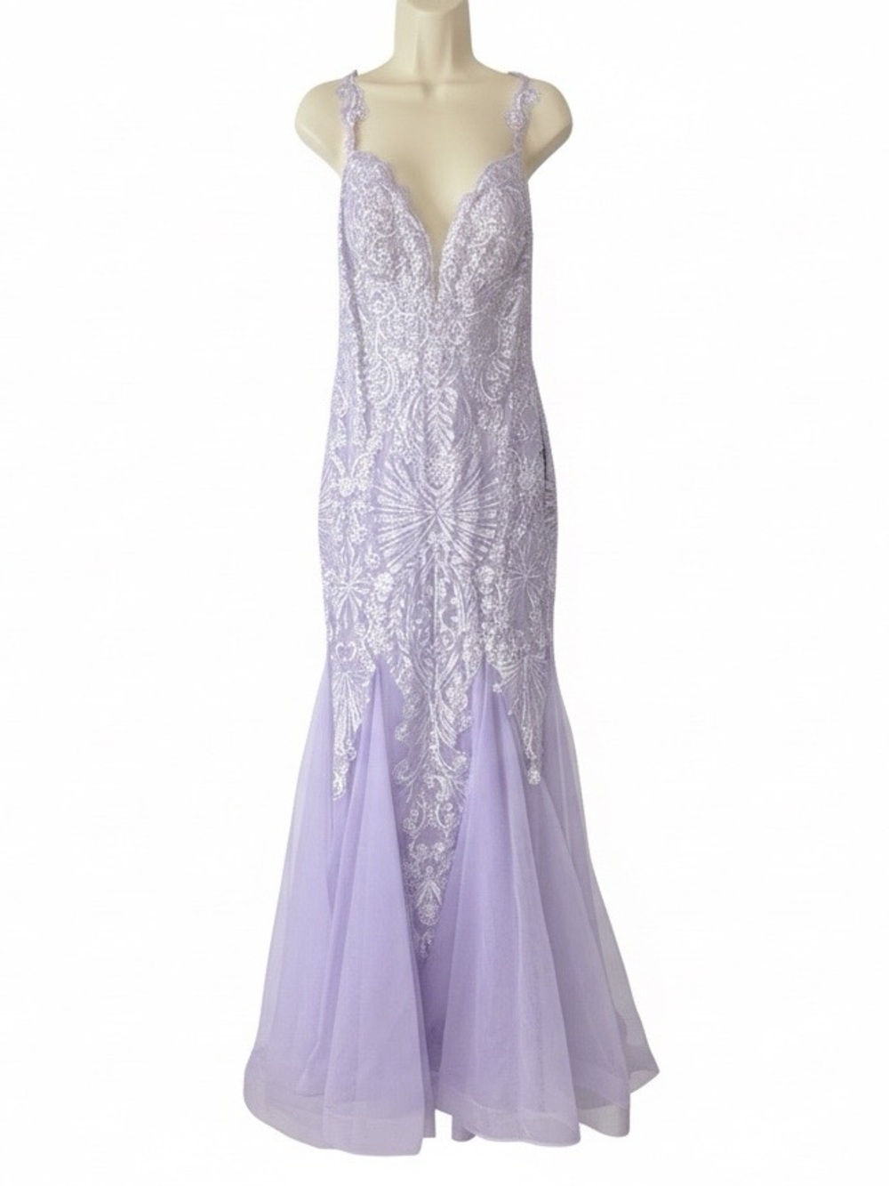 Lucci Lu - Lavender Mermaid Evening Dress. Size 8